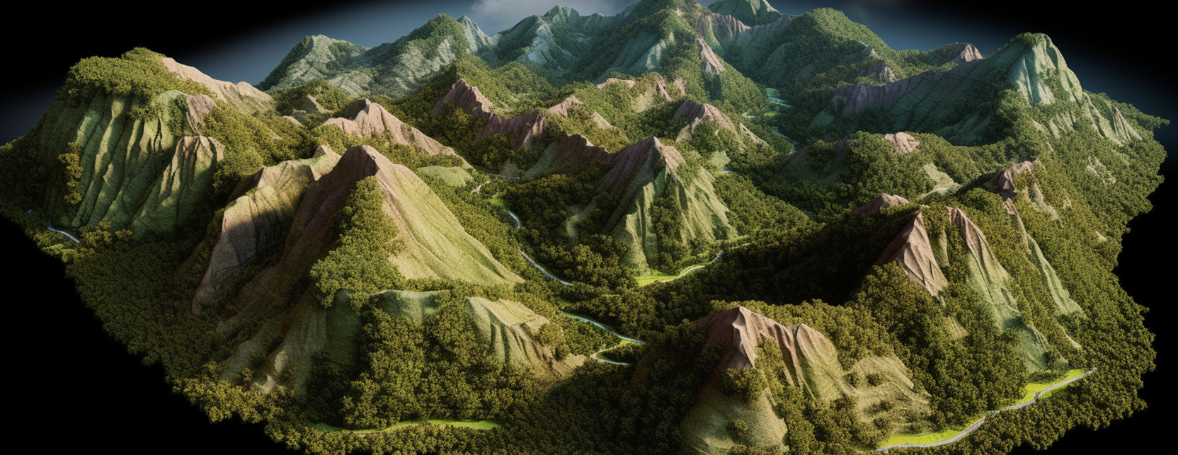 3D-Modell-Landschaft