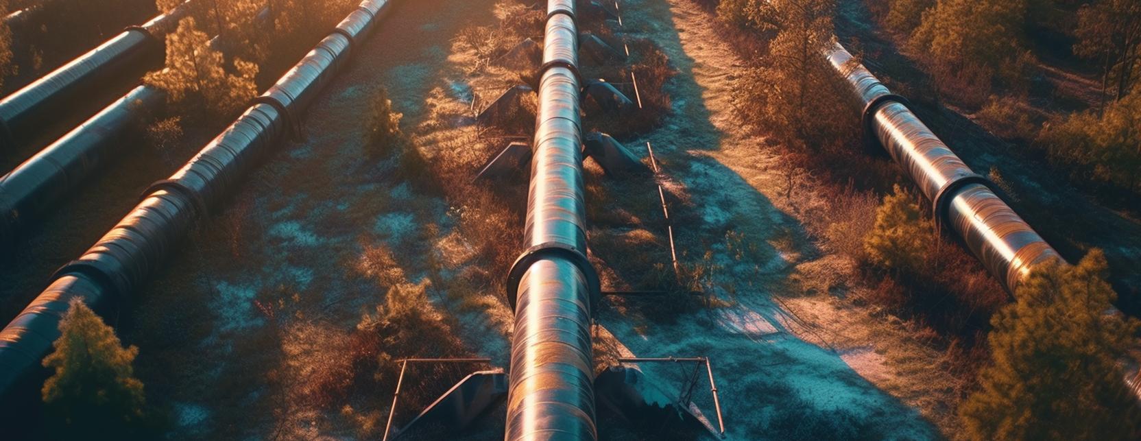 Pipelines-Sonnenuntergang