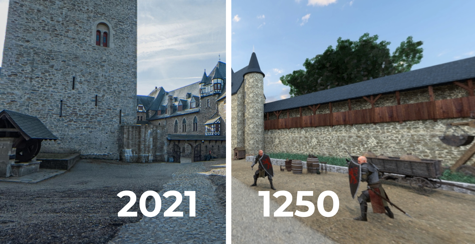 Virtuelle-Zeitreise-Vergleich-Schloss-Burg