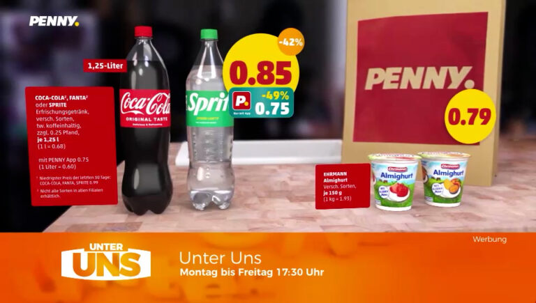 Virtuelles Product Placement für PENNY im „Unter Uns“-Universum