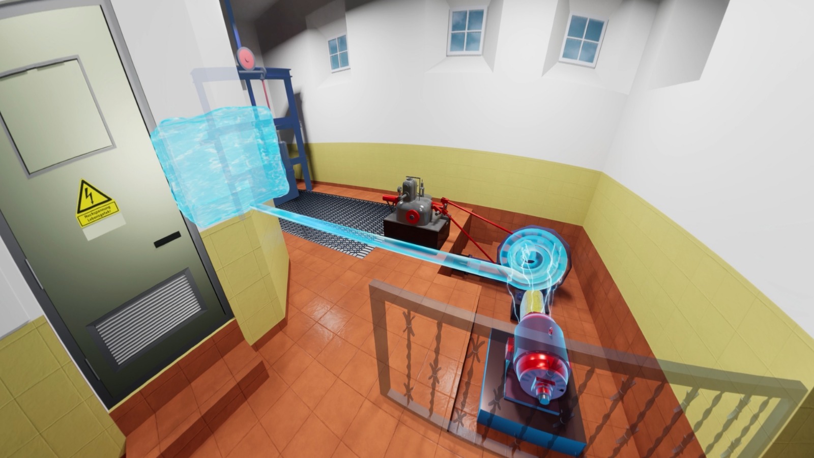 Historische Francis-Turbine 1936 im Amüseum Saarburg – Mixed Reality Visualisierung EXCIT3D