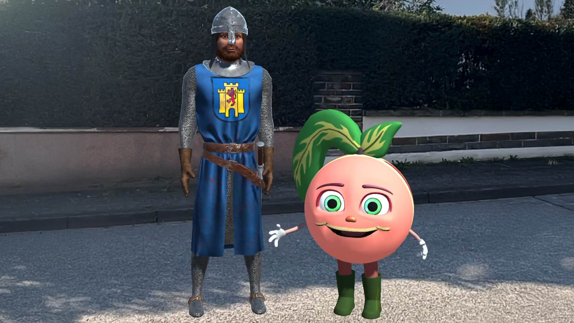 3D-Charaktere Sammy der Sämling und Ritter Gerhard aus der Wassenberg AR-App – EXCIT3D GmbH